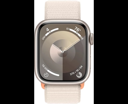 Apple Watch Series 9 GPS + Cellular 45mm Starlight Aluminium Case with Starlight Sport Loop