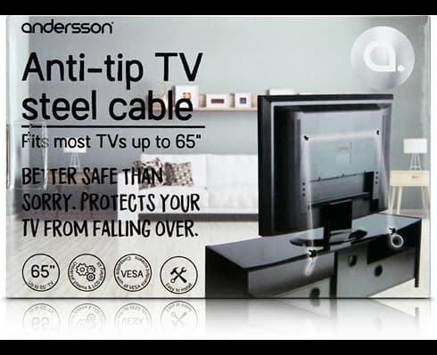 Andersson Anti-tip TV steel cable