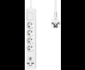 Andersson ELS 5.0 -  4 way with switch, USB 5V 2.1A, 1,5m White