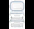 Andersson Mini rectangle glass food container 120 ml 3pcs