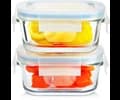 Andersson Mini rectangle glass food container 120 ml 3pcs