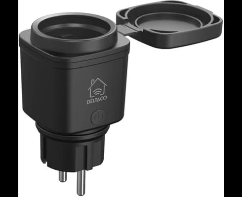 Deltaco Smart Outdoor Plug Energy Monitor Black