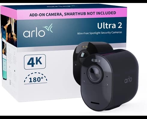 Arlo Ultra 2 Spotlight Add-on Camera Svart