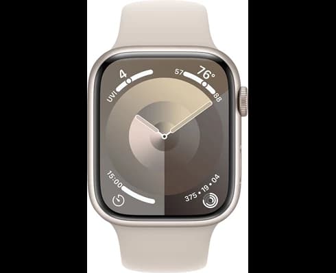 Apple Watch Series 9 GPS + Cellular 45mm Starlight Aluminium Case with Starlight Sport Band - M/L