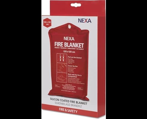 Nexa FB-120 RM Brandfilt Silikon Röd 120x120 cm