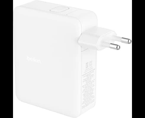 Belkin 140W GaN laddare med 3 USB-C, 1 USB-A port, Vit