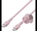 Belkin USB-C till USB-C Nylonflätad Silicon laddkabel, 60W, 3M, Rosa