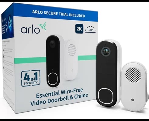 Arlo Essential 2 Video Doorbell 2K w/ chime