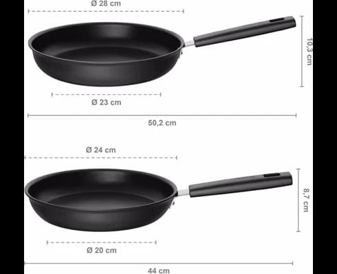 Fiskars Hard Face Stekpanna 24+28 cm 2 delar