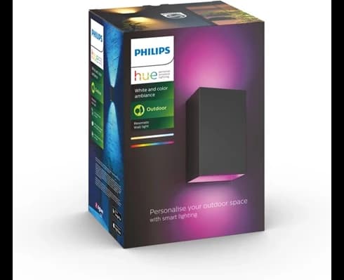 Philips Resonate Hue WACA wall lantern black 2x8