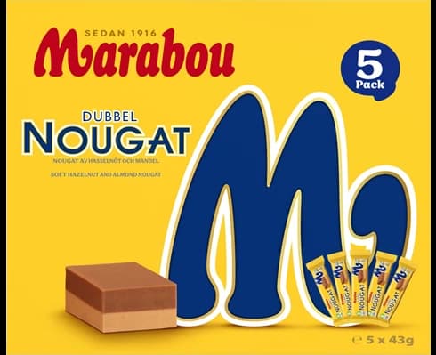 Marabou Marabou Dubbelnougat 5-pack