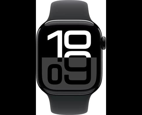 Apple Watch Series 10 GPS 42mm Jet Black Aluminium Case with Black Sport Band - S/M