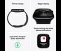 Apple Watch Series 10 GPS 42mm Jet Black Aluminium Case with Black Sport Band - S/M