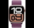 Apple Watch Series 10 GPS 42mm Rose Gold Aluminium Case with Plum Sport Loop