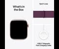 Apple Watch Series 10 GPS 42mm Rose Gold Aluminium Case with Plum Sport Loop