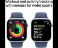 Apple Watch Series 10 GPS 46mm Silver Aluminium Case with Denim Sport Band - M/L