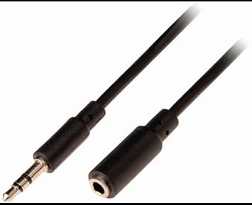 Nedis Stereo Audio Förlängningskabel 3.5 mm Hane - 3.5 mm Hona 1 m Svart