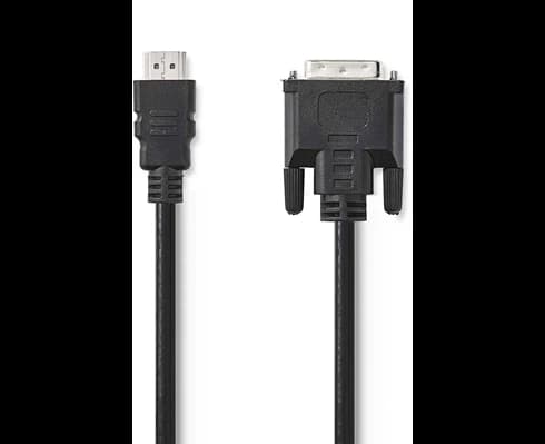 Nedis HDMI – DVI-kabel 3 m Svart