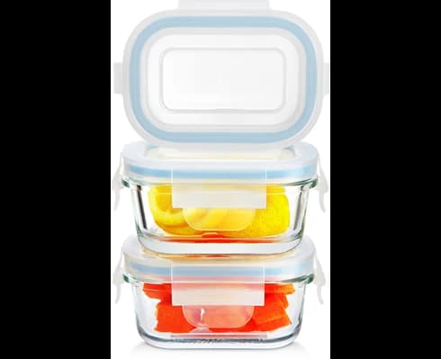 Andersson Mini rectangle glass food container 120 ml 3pcs