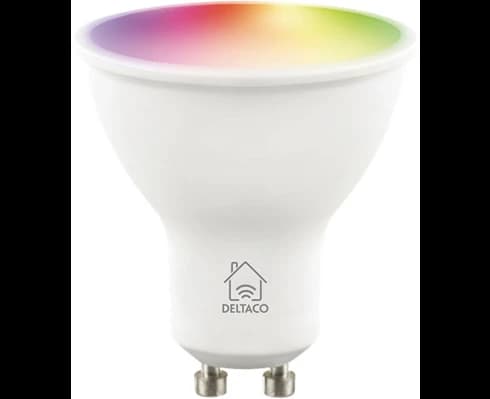 Deltaco Smart GU10 RGB Dimbar 5W Wi-Fi 2700K-6500K