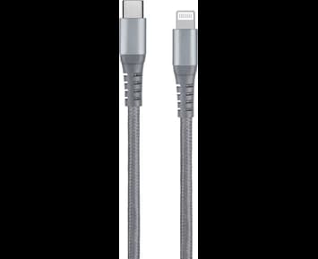 Andersson USB C - Lightning Braided 1,5m Space Gray 3A