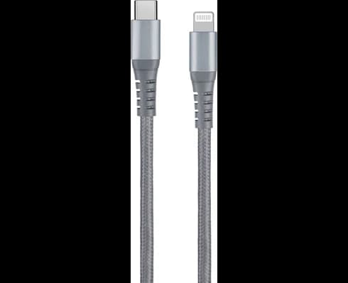 Andersson USB C - Lightning Braided 1,5m Space Gray 3A