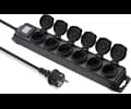 Andersson 6-way outdoor power strip IP44, 3m black