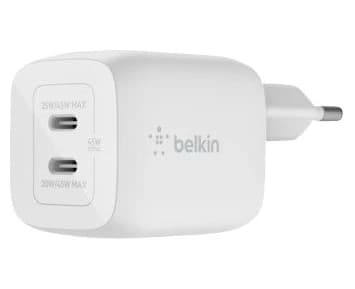 Belkin Dual USB-C 45W GaN Charger White