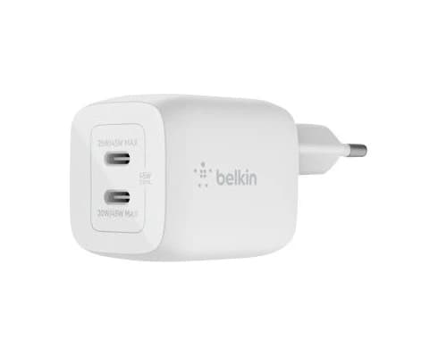 Belkin Dual USB-C 45W GaN Charger White