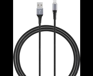 Andersson USB-A - Lightning Braided Black/Space Gray 1,5m