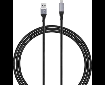 Andersson USB-A - USB-C 3.1 Gen 2 Braided Black/Space Gray 1,5m