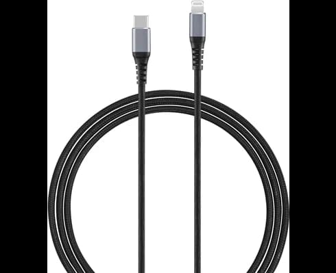 Andersson USB-C - Lightning Braided Black/Space Gray 1,5m