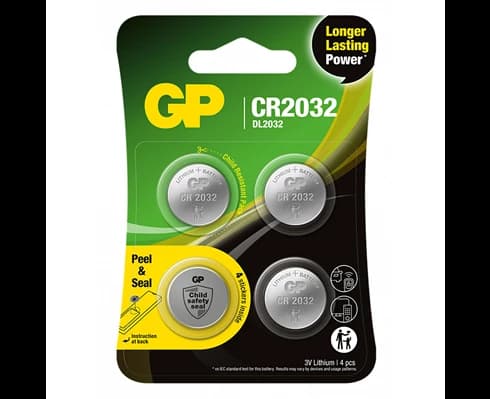 GP GP knappcell, Litium, CR2032, Safety seal, 4-pack