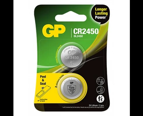 GP Knappcell Litium CR2450 2-pack