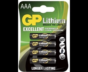 GP AAA Litium batteri 1.5V, 24LF-2U4, 4-pack