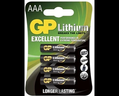 GP AAA Litium batteri 1.5V, 24LF-2U4, 4-pack