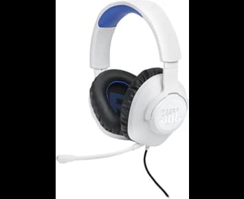 JBL Quantum 100 Playstation Wired Over-ear Headset White and Blue