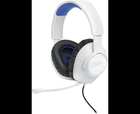 JBL Quantum 100 Playstation Wired Over-ear Headset White and Blue