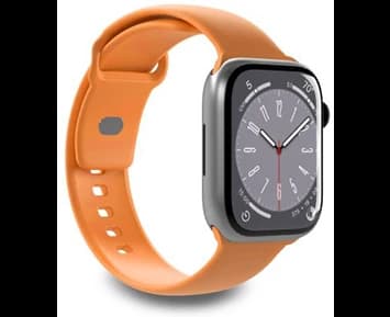 Puro Silicone watchband for Apple Watch 42–44–45-49 mm, l. orange