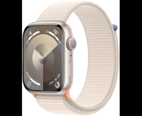 Apple Watch Series 9 GPS 45mm Starlight Aluminium Case with Starlight Sport Loop