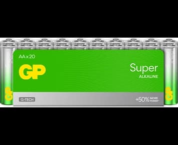 GP 20-pack Super Alkaline AA-batteri, 15A/LR6