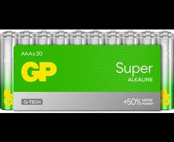 GP 20-pack Super Alkaline AAA-batteri, 24A/LR03