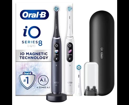 Oral-B iO8 Duo Pack White Alabaster / Black Onyx