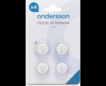 Andersson CR2016 Lithium 4-pcs