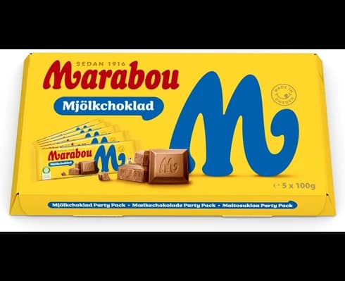 Marabou Marabou Partypack Mjölkchoklad 5-pack