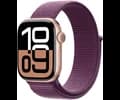 Apple Watch Series 10 GPS 42mm Rose Gold Aluminium Case with Plum Sport Loop