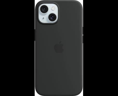 Apple iPhone 15 Silicone Case with MagSafe - Black