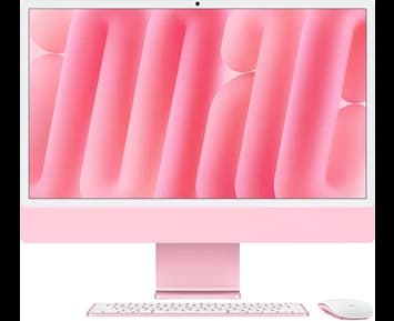 Apple 24-inch iMac with Retina 4.5K display  Apple M4 chip with 10?core CPU and 10?core GPU, 16GB, 256GB SSD - Pink