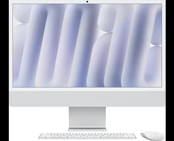 Apple 24-inch iMac with Retina 4.5K display  Apple M4 chip with 8?core CPU and 8?core GPU, 16GB, 256GB SSD - Silver