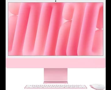 Apple 24-inch iMac with Retina 4.5K display  Apple M4 chip with 8?core CPU and 8?core GPU, 16GB, 256GB SSD - Pink